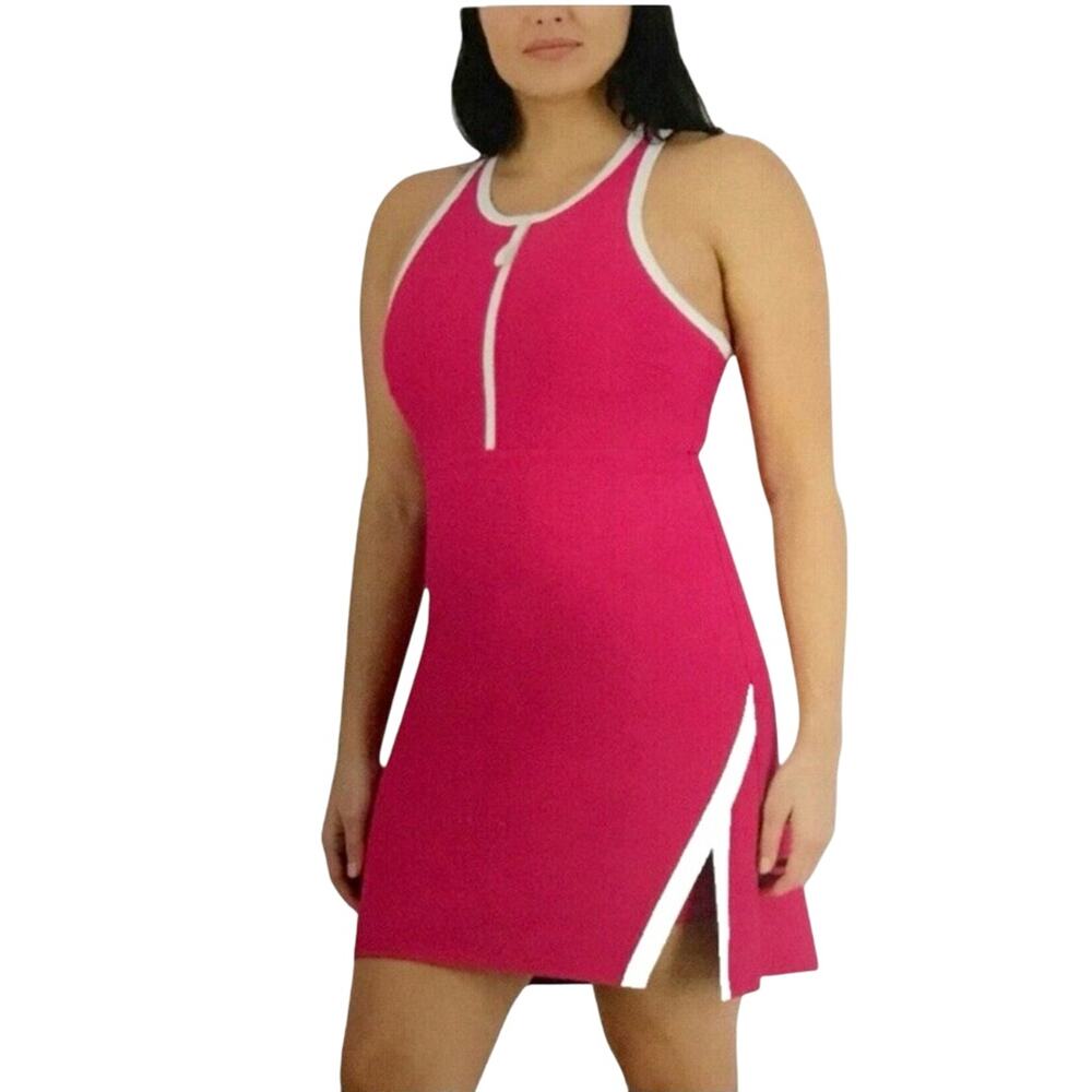 Sage Collective pink race back active dress with built in shorts XL